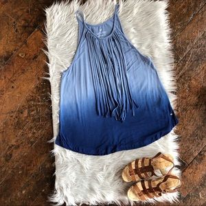 American Eagle Soft & Sexy Ombre Fringe Tank